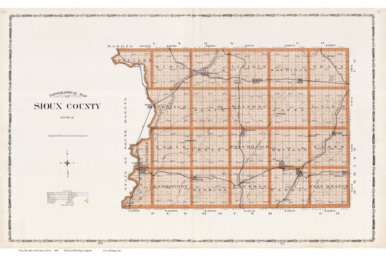 Sioux County, Iowa 1904 - Iowa State Atlas  110-111