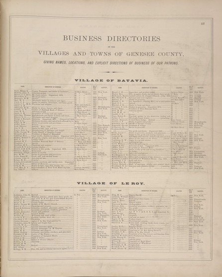 Business Directories #137 - New York 1876 - Old Town Map Reprint - Genesee Co. Atlas