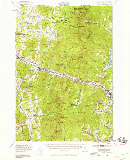 Camels Hump, Vermont 1948 (1959) USGS Old Topo Map Reprint 15x15 VT Quad 337910