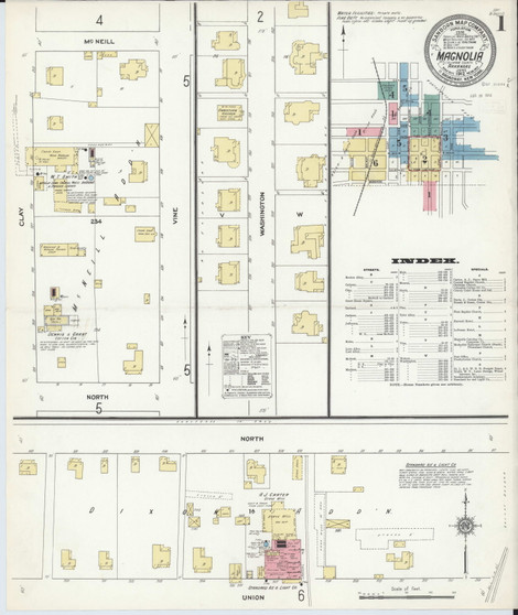 Magnolia, Arkansas 1912 - Old Map Arkansas Fire Insurance Index