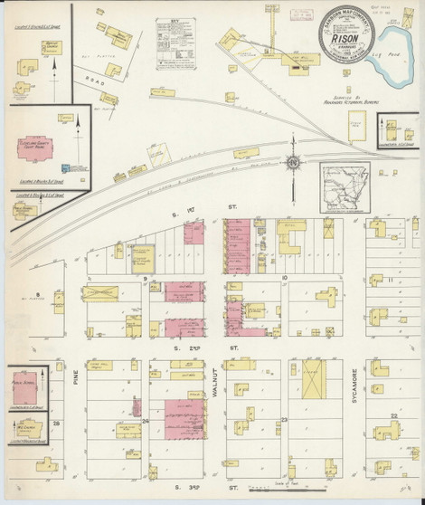 Rison, Arkansas 1913 - Old Map Arkansas Fire Insurance Index