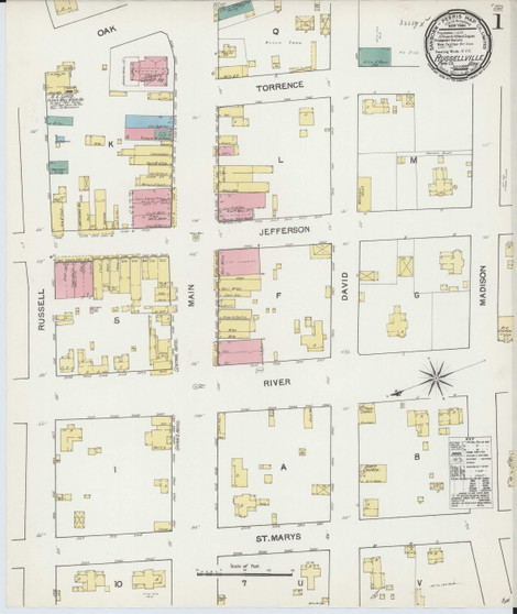 Russellville, Arkansas 1892 - Old Map Arkansas Fire Insurance Index