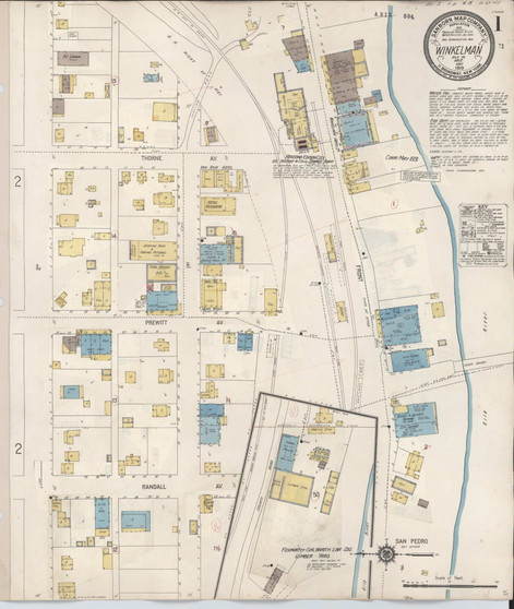 Winkelman, Arizona 1931 - Old Map Arizona Fire Insurance Index