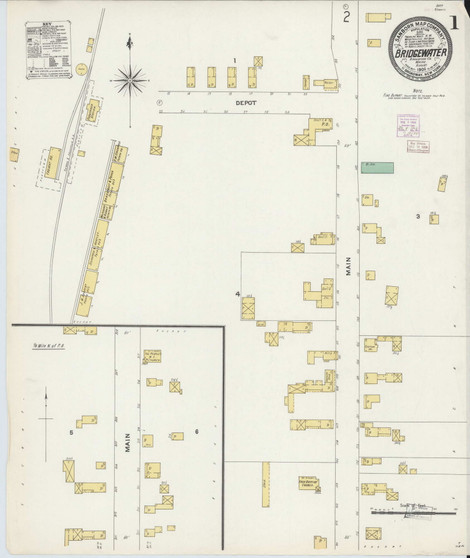 Bridgewater, Maine 1906 - Old Map Maine Fire Insurance Index