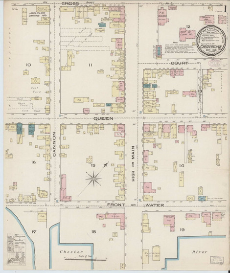 Chestertown, Maryland 1885 - Old Map Maryland Fire Insurance Index