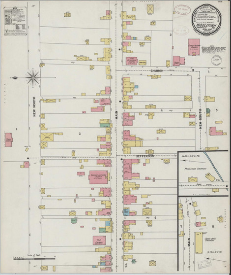 Middletown, Maryland 1899 - Old Map Maryland Fire Insurance Index