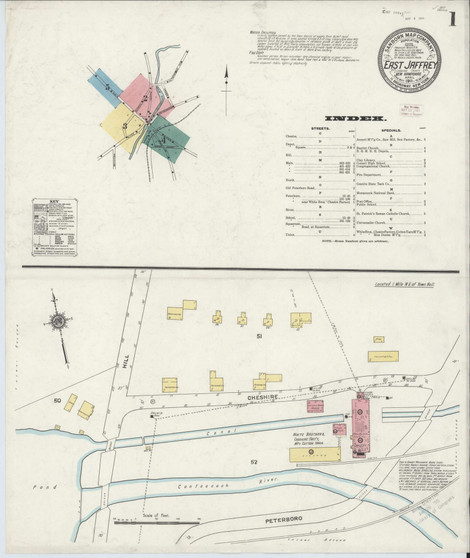 East Jaffrey, New Hampshire 1911 - Old Map New Hampshire Fire Insurance Index