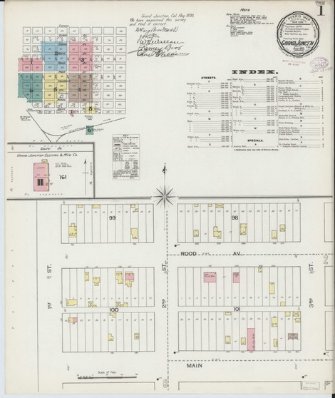Grand Junction, Colorado 1893 - Old Map Colorado Fire Insurance Index
