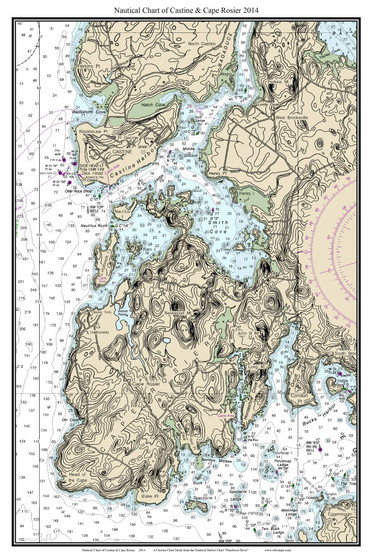 Castine & Cape Rosier 2014 - Maine Harbors Custom Chart - PenobBay 06