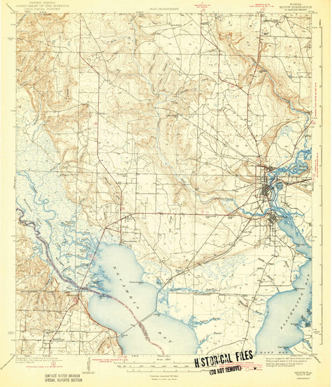 Milton, Florida 1943 () USGS Old Topo Map Reprint 15x15 FL Quad 347515