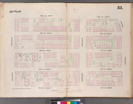 New York City, NY Fire Insurance 1853 Sheet 53 V4 - Old Map Reprint - New York