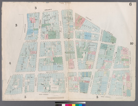 New York City, NY Fire Insurance 1857 Sheet 6 V1 - Old Map Reprint - New York