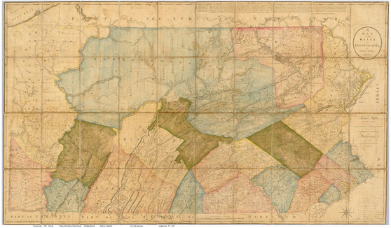 Pennsylvania 1792 Howell - Old State Map Reprint