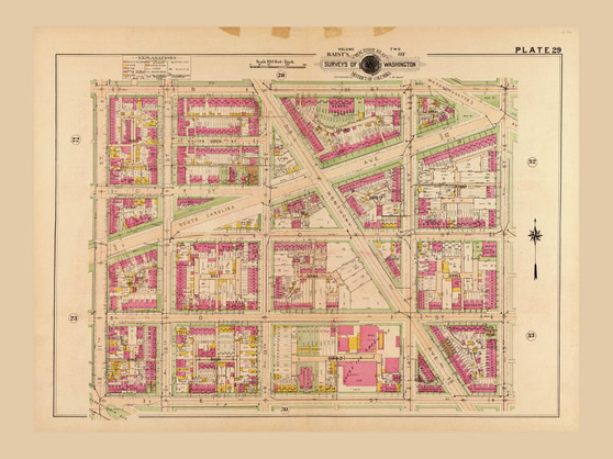 Plate 29, Carry Ice Cream Co. - Washington DC 1921 Atlas Old Map Reprint - Baist Vol.2