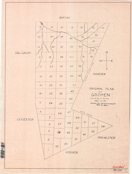 Goshen 82 Lotting Vermont Town VT State Archives