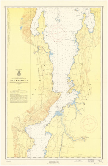 Lake Champlain, Sheet 3 - 1957 Nautical Chart