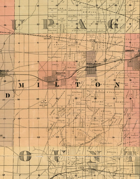 Milton, Illinois 1898 Old Town Map Custom Print - Cook Dupage Will Cos.