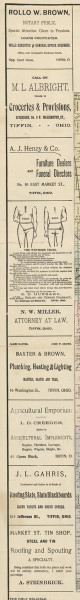 Tiffin Business Directory (4) - Seneca Co., Ohio 1896 Old Town Map Custom Print - Seneca Co.