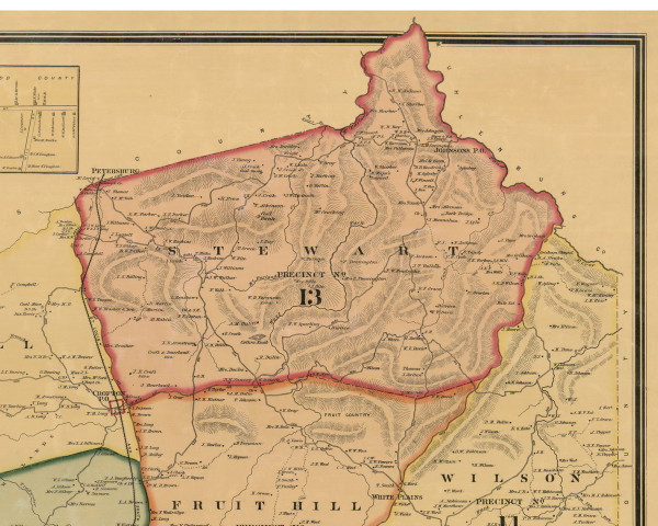 Stewart, Kentucky 1878 Old Town Map Custom Print - Christian Co.