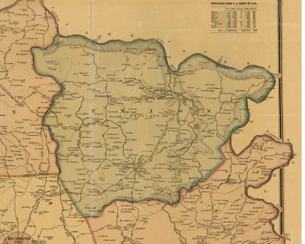 Union, Kentucky 1876 Old Town Map Custom Print - Madison Co.