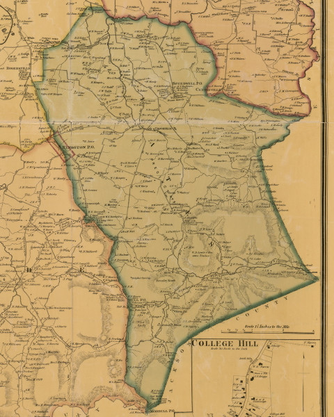 Yates, Kentucky 1876 Old Town Map Custom Print - Madison Co.