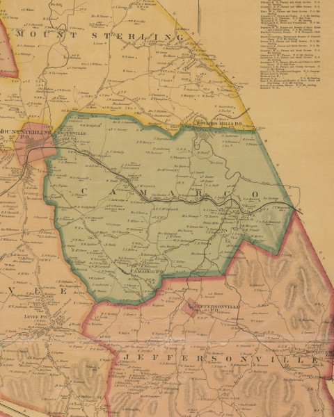 Camargo, Kentucky 1879 Old Town Map Custom Print - Montgomery Co.
