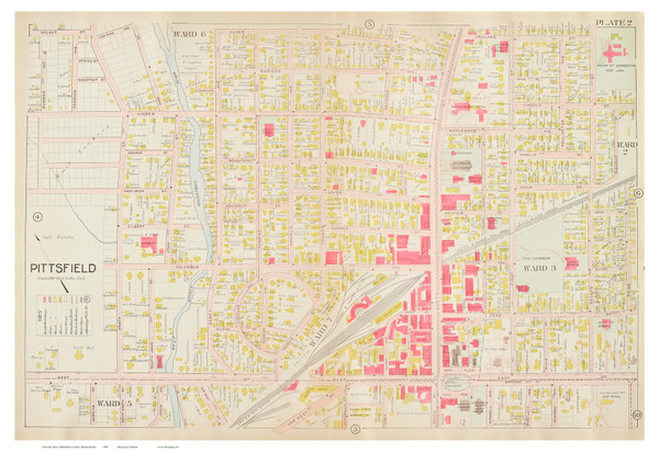 Pittsfield Wards 2, 3, 5, 6 & 7, Massachusetts 1904 Old Town Map Reprint - Berkshire Co. Pittsfield Wards 2, 3, 5, 6 & 7, Massachusetts 1904 Old Town Map Reprint - Berkshire Co.