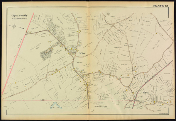 Beverly - parts of Wards 4, 5, and 6 - 1919 Old Street Map Reprint - Essex Co. Massachusetts Atlas 12 Beverly - parts of Wards 4, 5, and 6 - 1919 Old Street Map Reprint - Essex Co. Massachusetts Atlas 12
