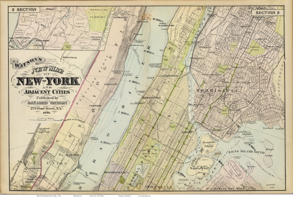 New York North, 1891 - Old Map Reprint - NY Hudson River Valley Atlas 2