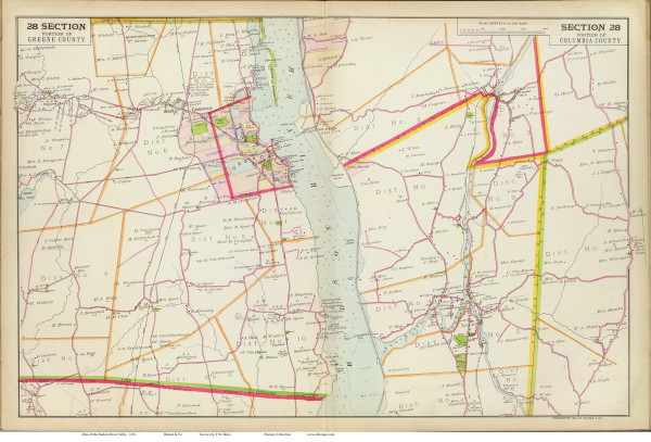 Coxsackie and Stockport, 1891 - Old Map Reprint - NY Hudson River Valley Atlas 28