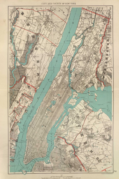City and County of New York, New York 1893 - Old Town Map Reprint - Westchester Co. Atlas 2