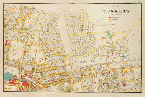 Yonkers - Sheet 1, New York 1893 - Old Town Map Reprint - Westchester Co. Atlas 5