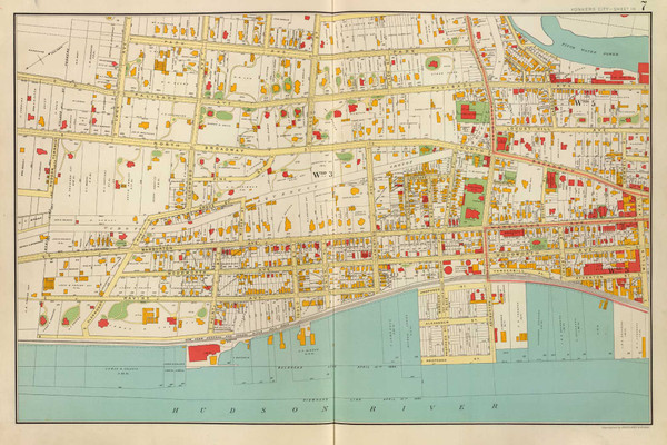Yonkers - Sheet 3, New York 1893 - Old Town Map Reprint - Westchester Co. Atlas 7