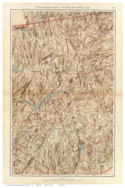 Westchester - Croton Lake, 1891 - Old Town Map Reprint - NYC Metro Atlas 12 Westchester - Croton Lake, 1891 - Old Town Map Reprint - NYC Metro Atlas 12