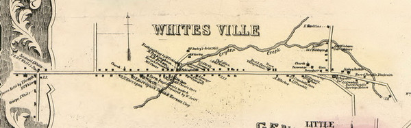 Whitesville Village, New York 1856 Old Town Map Custom Print - Allegany Co.