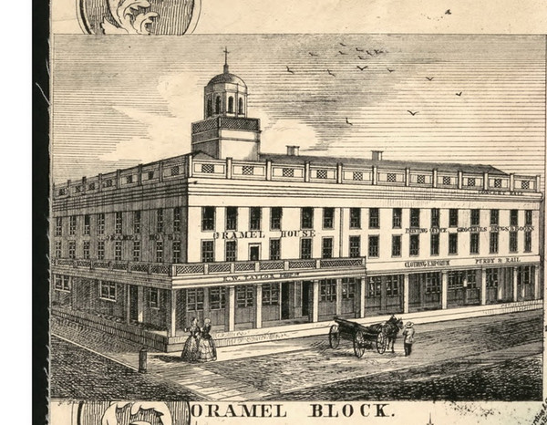 Oramel Block, New York 1856 Old Town Map Custom Print - Allegany Co.