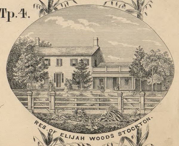 Res. of Elijah Woods, New York 1854 Old Town Map Custom Print - Chautauque Co.