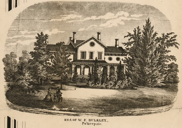 Res. of W.E. Bulkley, New York 1858 Old Town Map Custom Print - Dutchess Co.