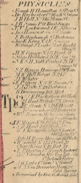 Buffalo Directory Part 8, New York 1855 Old Town Map Custom Print - Erie Co.
