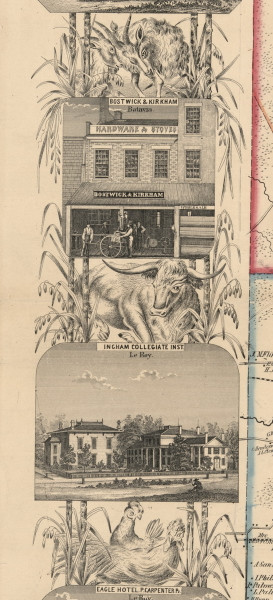 Border - Left Portion 2, New York 1854 Old Town Map Custom Print - Genesee Co. Border - Left Portion 2, New York 1854 Old Town Map Custom Print - Genesee Co.