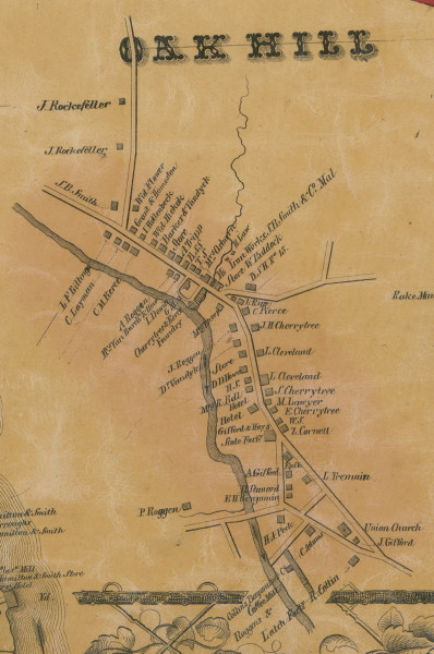 Oak Hill, New York 1856 Old Town Map Custom Print - Greene Co. Oak Hill, New York 1856 Old Town Map Custom Print - Greene Co.