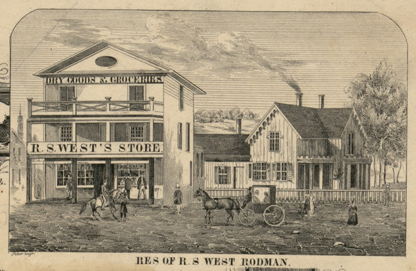 Res. of R.S. West, New York 1855 Old Town Map Custom Print - Jefferson Co.