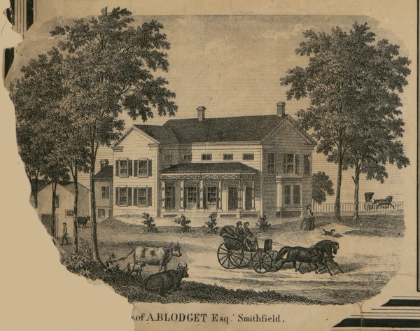 Res. of A. Blodget, New York 1859 Old Town Map Custom Print - Madison Co.