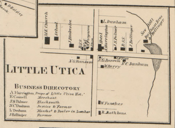 Little Utica, New York 1859 Old Town Map Custom Print - Onondaga Co. Little Utica, New York 1859 Old Town Map Custom Print - Onondaga Co.