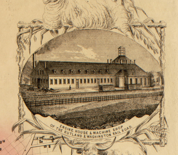 Engine House & Machine Shop, New York 1853 Old Town Map Custom Print - Washington Co. Engine House & Machine Shop, New York 1853 Old Town Map Custom Print - Washington Co.