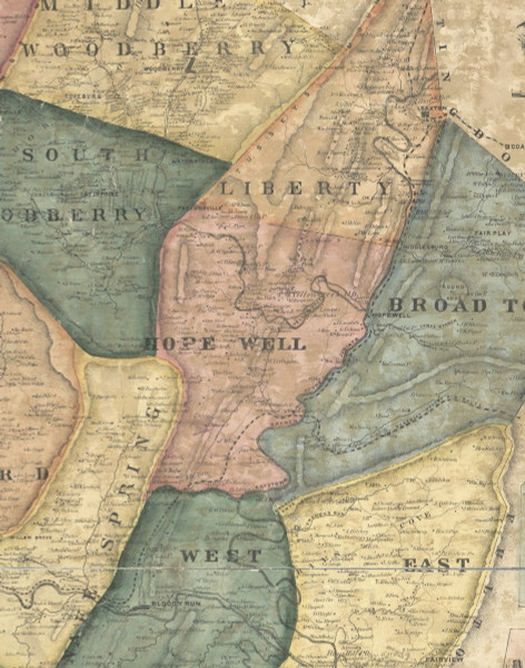 Hopewell Township, Pennsylvania 1861 Old Town Map Custom Print - Bedford Co. Hopewell Township, Pennsylvania 1861 Old Town Map Custom Print - Bedford Co.