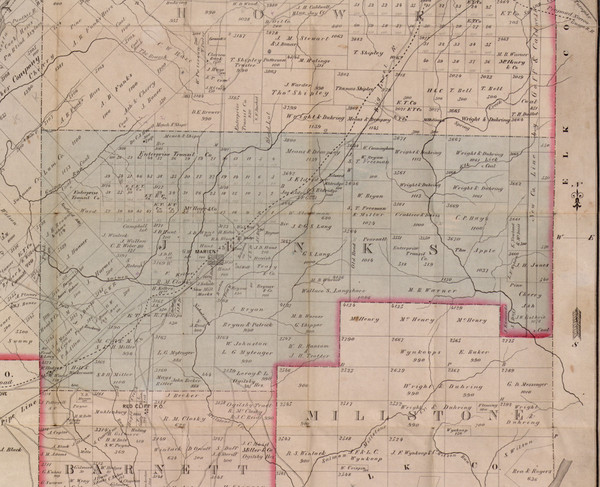 Jenks Township, Pennsylvania 1881 Old Town Map Custom Print - Forest Co.