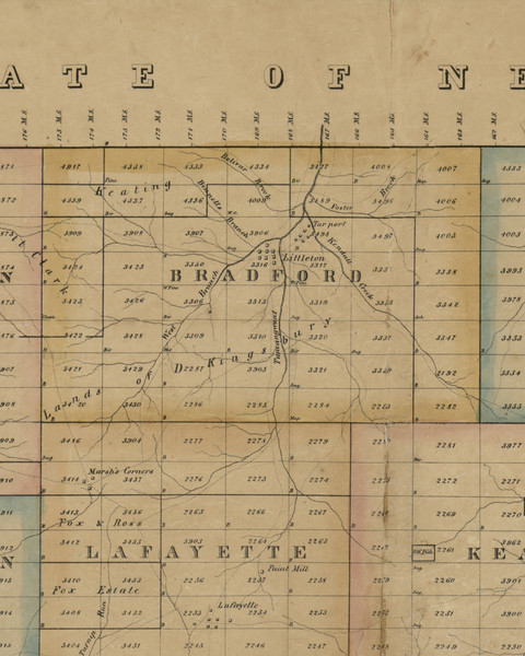Bradford Township, Pennsylvania 1857 Old Town Map Custom Print - McKean Co.