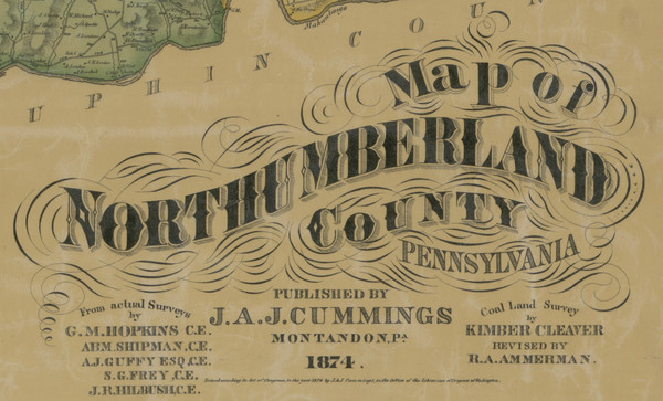 Title of Source Map - Northumberland Co., Pennsylvania 1874 - NOT FOR SALE - Northumberland Co.