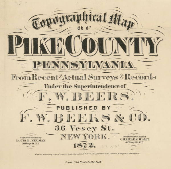 Title of Source Map - Pike Co., Pennsylvania 1872 - NOT FOR SALE - Pike Co.